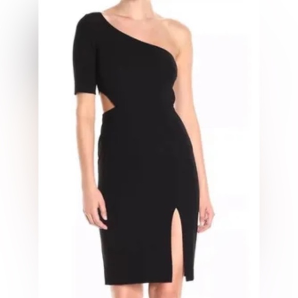 NWT Jill Stuart Black Shoulder Cut Out Sheath Dress - Picture 3 of 6